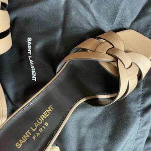 NEW Saint Laurent mule sand 37.5